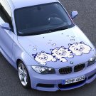 White Cat Pet Animals Heart Full Color Car Decal Sticker KR-108 FRST