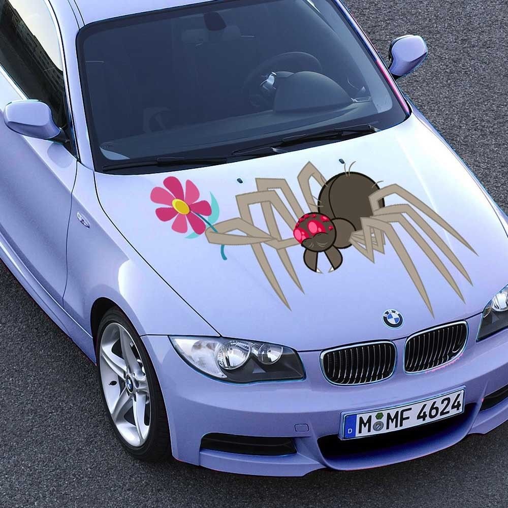 Spider With A Flower Nature Full Color Car Decal Sticker KC-117 FRST