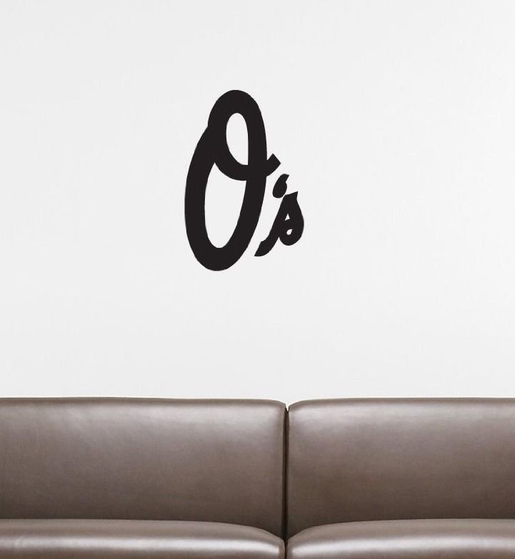 Wall Sticker Decal American Baseball MLB Team Logo Baltimore Orioles Gm0767