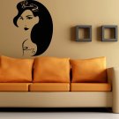 Beautiful Face Girl Woman  Hair Salon  Wall Decor Vinyl Decal Sticker tz57
