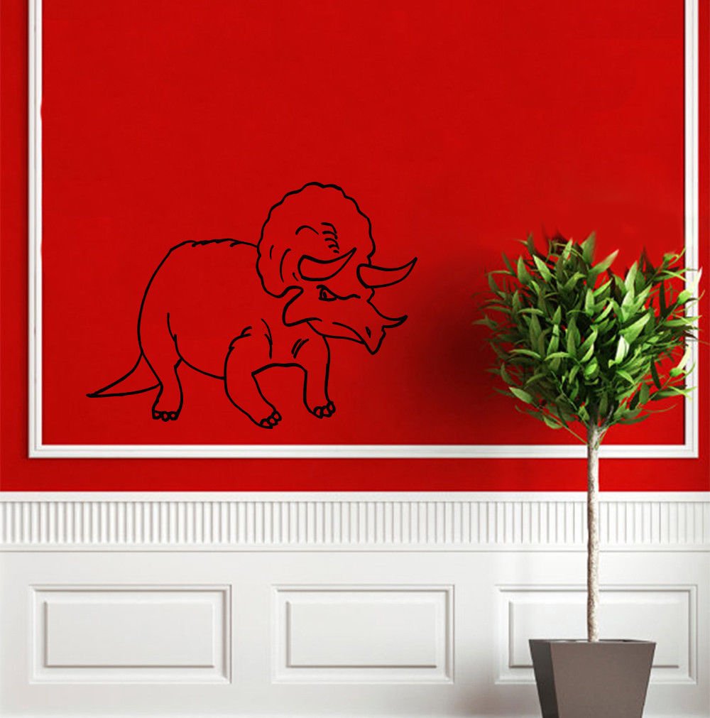 Wall Decor Vinyl Decal Sticker   prehistoric animal horns coat DA1425
