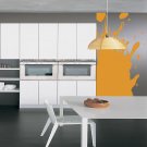 Orange Paint Blur Repairs Full Color Wall Decal Sticker AN-639 FRST
