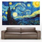 Vincent Van Gogh Starlight Night Full Color Wall Decal Sticker AN-655 FRST