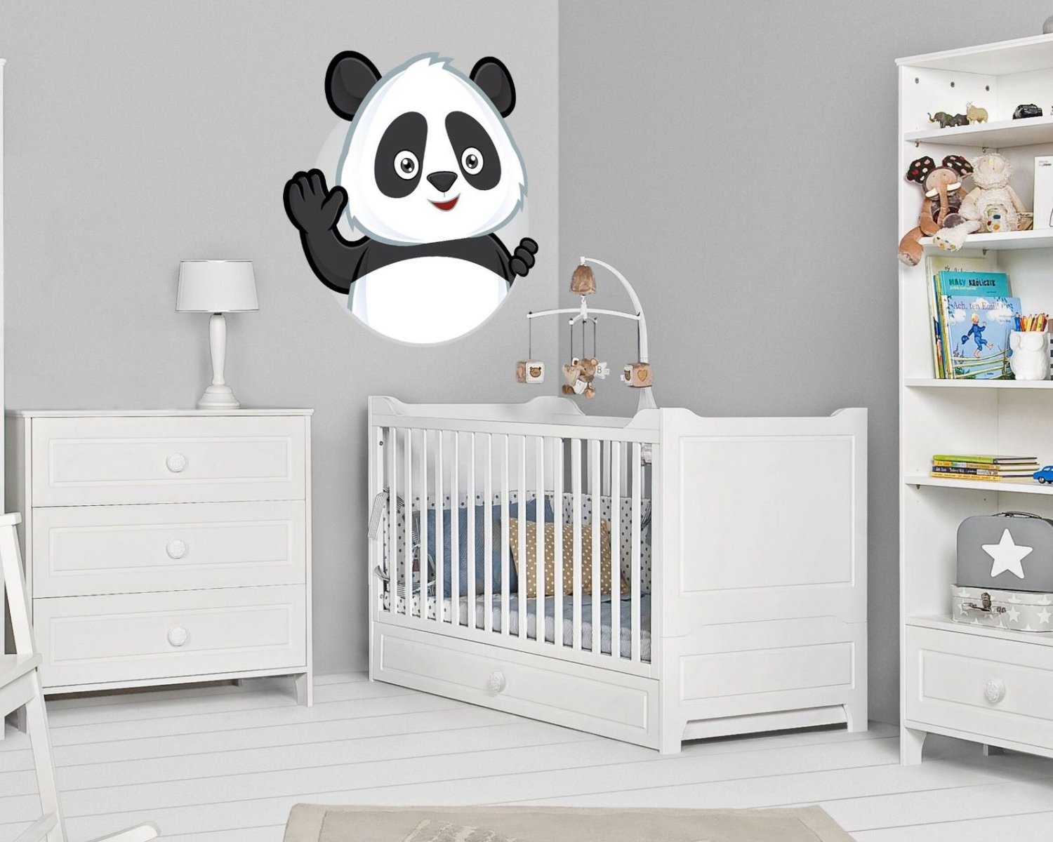 Panda Wild Animals Cartoon Full Color Wall Decal Sticker KR-81 FRST