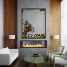 Sport Cyclist stuntman Jumping on a bike Stylish Wall Art Sticker Decal 9677
