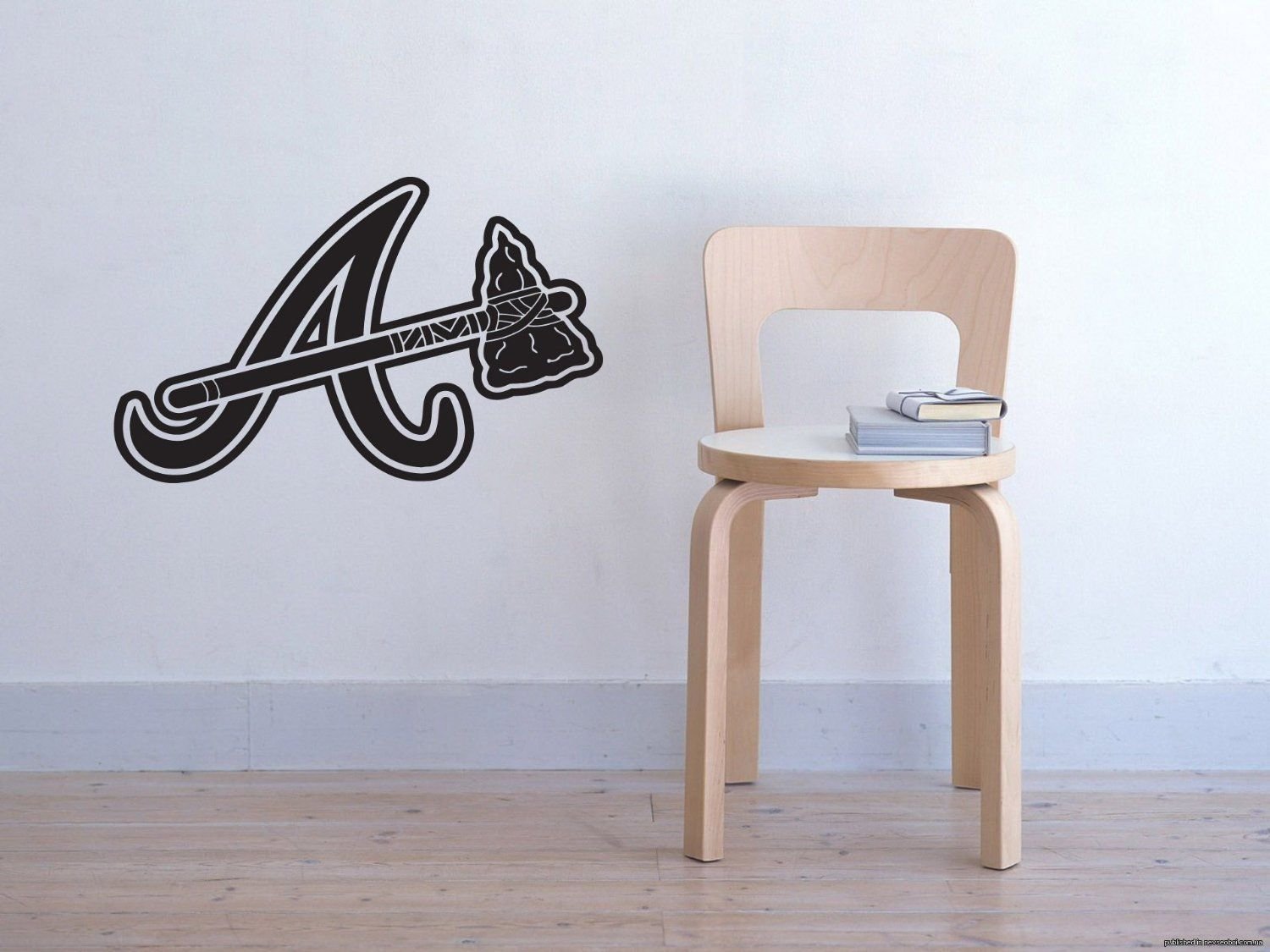 Wall Sticker Decal American Baseball MLB Team Logo Atlanta Braves Gm1041