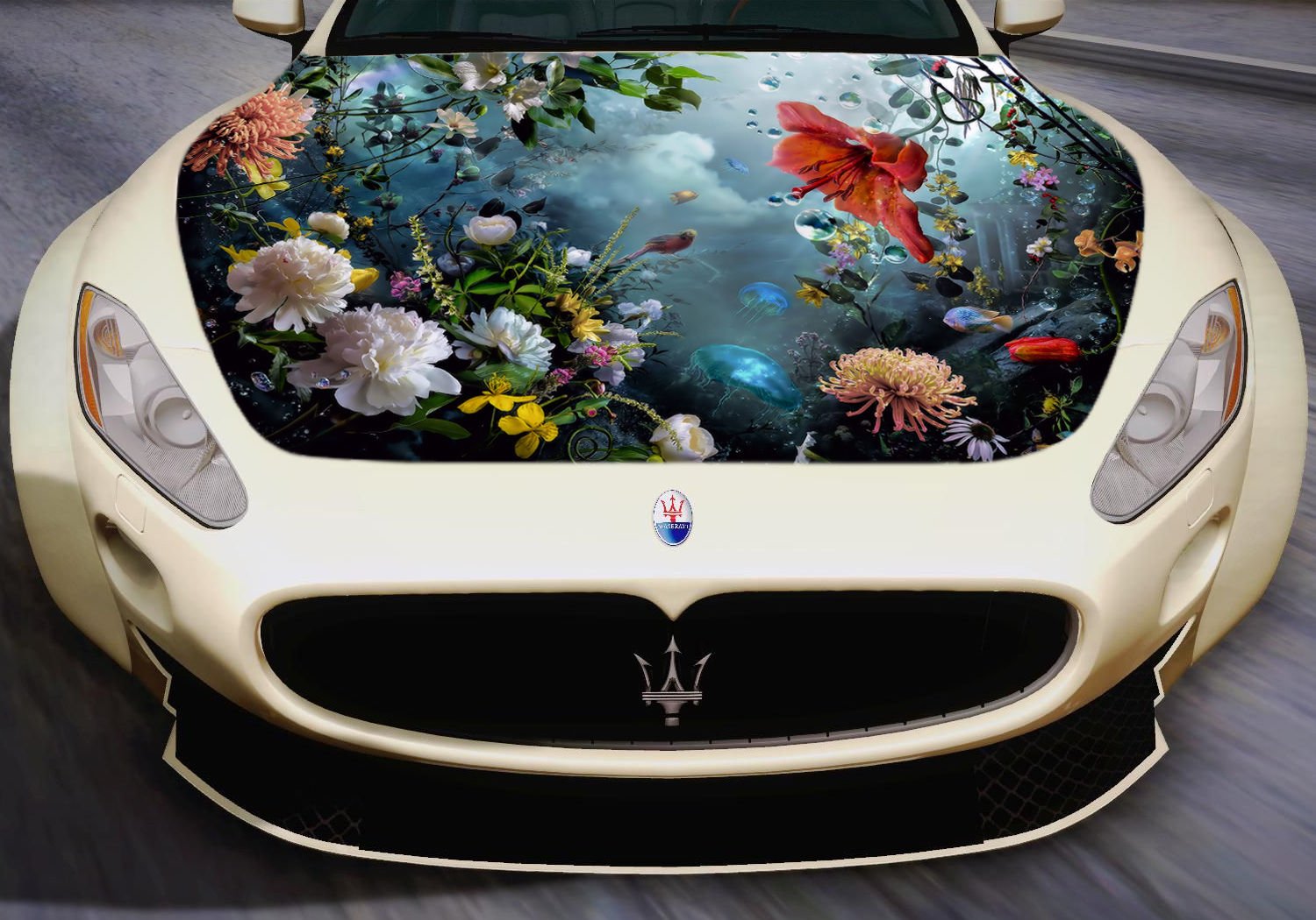 Magic Garden Flowers Birds Full Color Car Decal Sticker KC-159 FRST