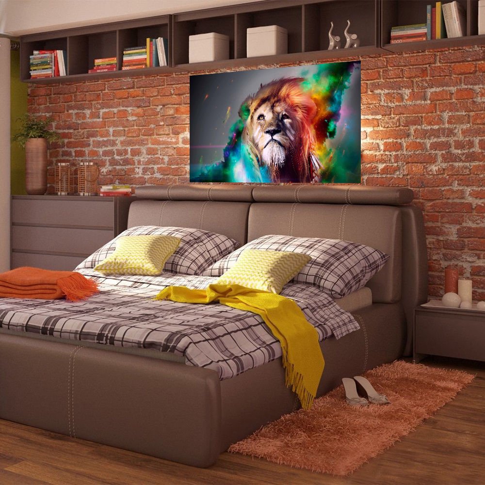 Lion Animals Modern Art Full Color Wall Decal Sticker AN-645 FRST