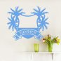 Wall Decal Palm Trees Summer Frame Decals Art Bathroom Decor Sticker Murals AM78