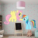 Pony Rainbow Girls Children Room Full Color Wall Decal Sticker KR-78 FRST
