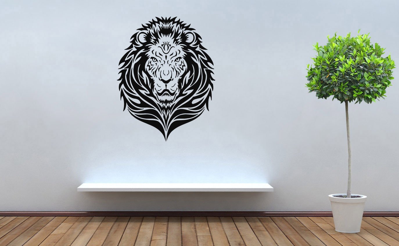 Wall Decor Vinyl Decal Sticker Lion Head King Of Animals tz515