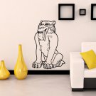 Wall Decor Vinyl Decal Sticker  Lion saber-toothed tiger anger DA1457