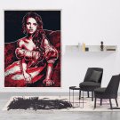 Vampire Girl Portrait Modern Art Full Color Wall Decal Sticker KR-169 FRST