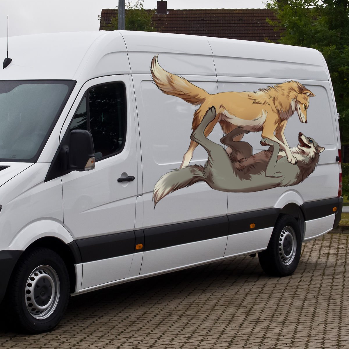 Wolf Wild Animals Wildlife Full Color Car Decal Sticker KR-9 FRST