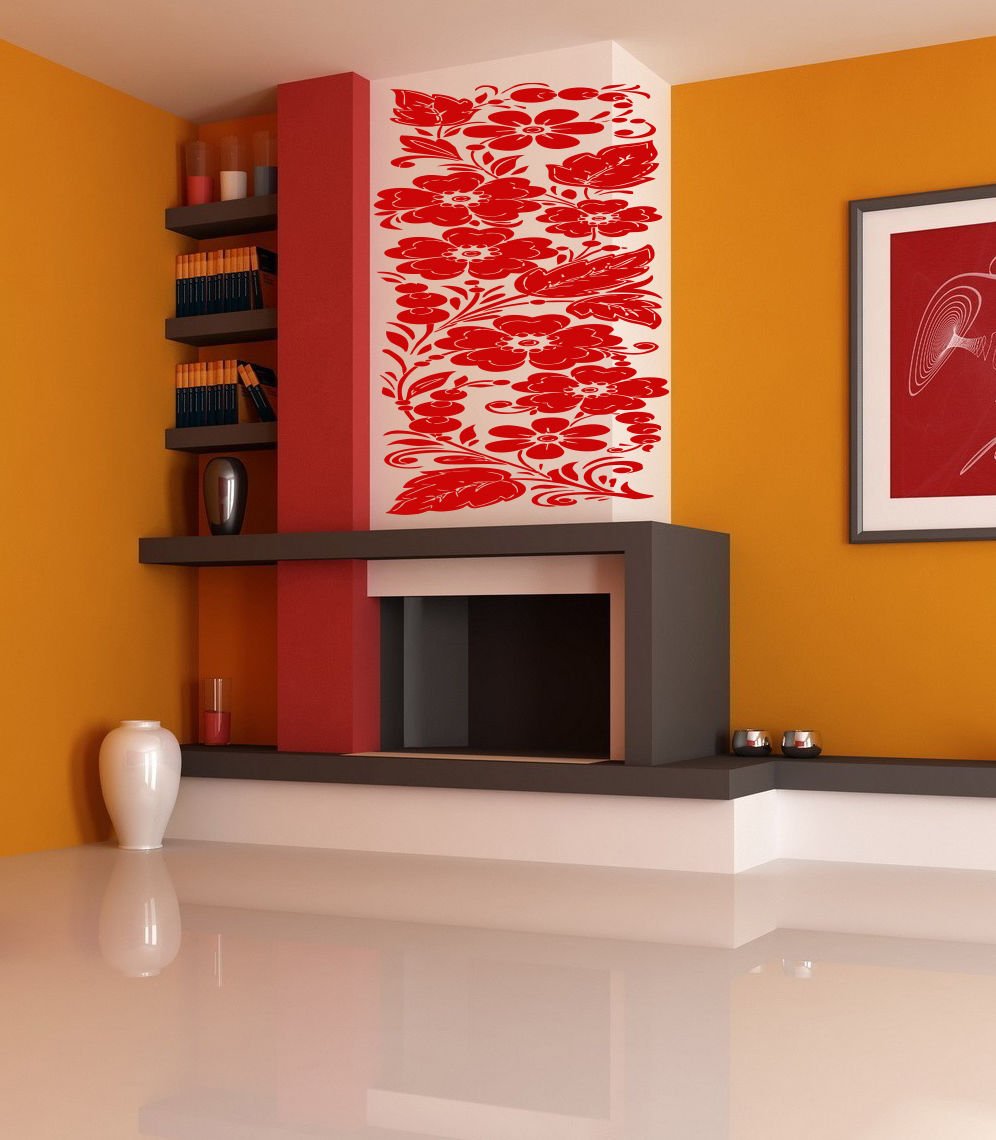Flowers template pattern routine gauge mold Wall Art Sticker Decal 9413