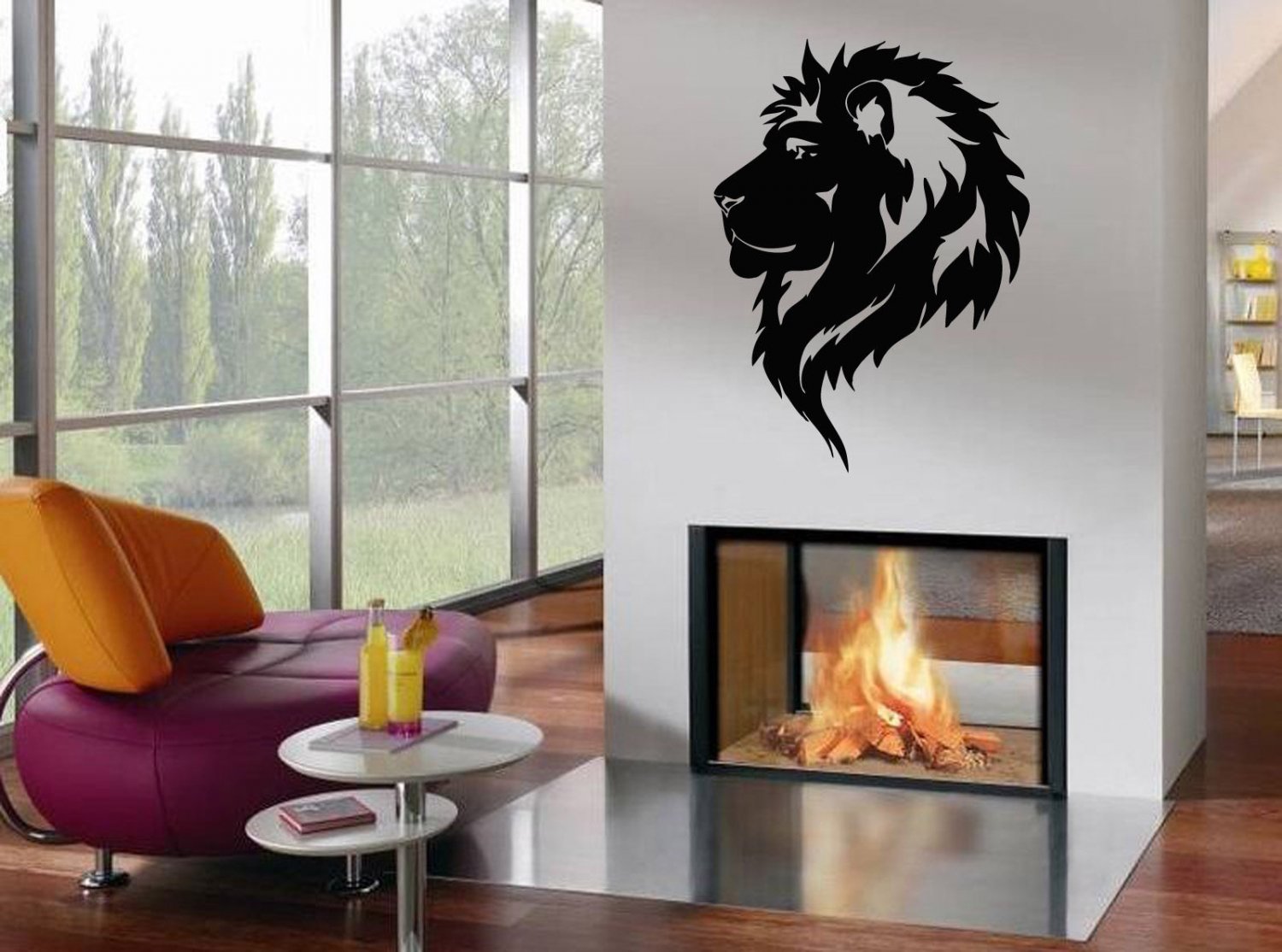 Wall Decor Vinyl Decal Sticker Lion Head tz2205