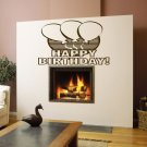 Happy Birthday celebration holiday Balloons Stylish Wall Art Sticker Decal 9077