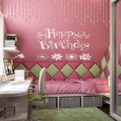 Happy Birthday holiday Balloons flowers Stylish Wall Art Sticker Decal 9087