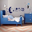 Sky moon stars clouds planet Kids Room Stylish Wall Art Sticker Decal 9483