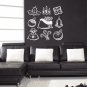 Merry Christmas tree toy candy bell gift Stylish Wall Art Sticker Decal 8946