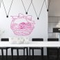 Easter Bunny eggs delicacy sweets basket Stylish Wall Art Sticker Decal 9197