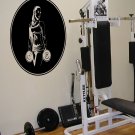 Sport gym athlete muscle training apparatus girl Wall Art Sticker Decal 9586