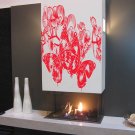 Flowers butterfly leaves bush Kids Room Stylish Wall Art Sticker Decal 9692
