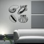 Marine kingdom shells undersea world Kids Stylish Wall Art Sticker Decal 9860