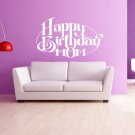 Happy Birthday mom celebration holiday Stylish Wall Art Sticker Decal 9083