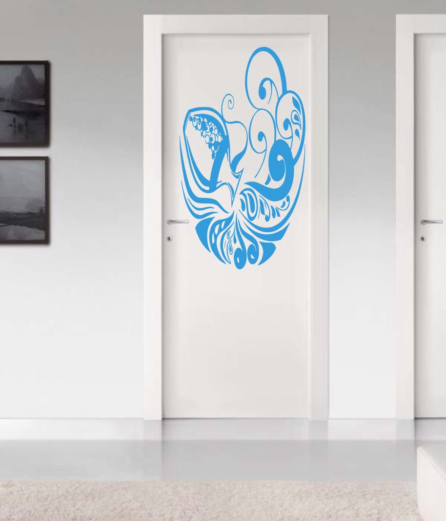 Water watering pitcher water aqua bathroom Stylish Wall Art Sticker Decal 8662