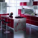 Animal Pet cat eating microphone saucer Kids Stylish Wall Art Sticker Decal 8861