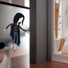 Scary Girl Vampire Cartoon Full Color Wall Decal Sticker AN-511 FRST