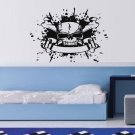 Wall Decor Vinyl Decal Sticker Skull Grunge tz2165