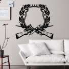 Wall Decal Hunting Gun Rifle Star Decals Art Bedroom Decor Sticker Murals AM27