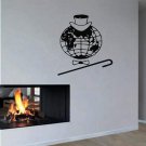 Wall Decor Vinyl Decal Sticker    globe cylinder butterfly cane DA1419