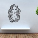Wall Decor Vinyl Decal Sticker Beautiful Girl Face Salon Hair tz501