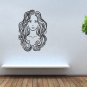 Wall Decor Vinyl Decal Sticker Beautiful Girl Face Salon Hair tz501