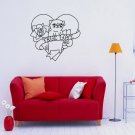 Wall Decor Vinyl Decal Sticker HEART BULLDOG LOVE DA555