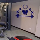Sports bodybuilder trainer gym boxing gloves Stylish Wall Art Sticker Decal 8664