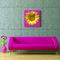 Yeallow Flower Sunflower Sun Full Color Wall Decal Sticker KR-7 FRST