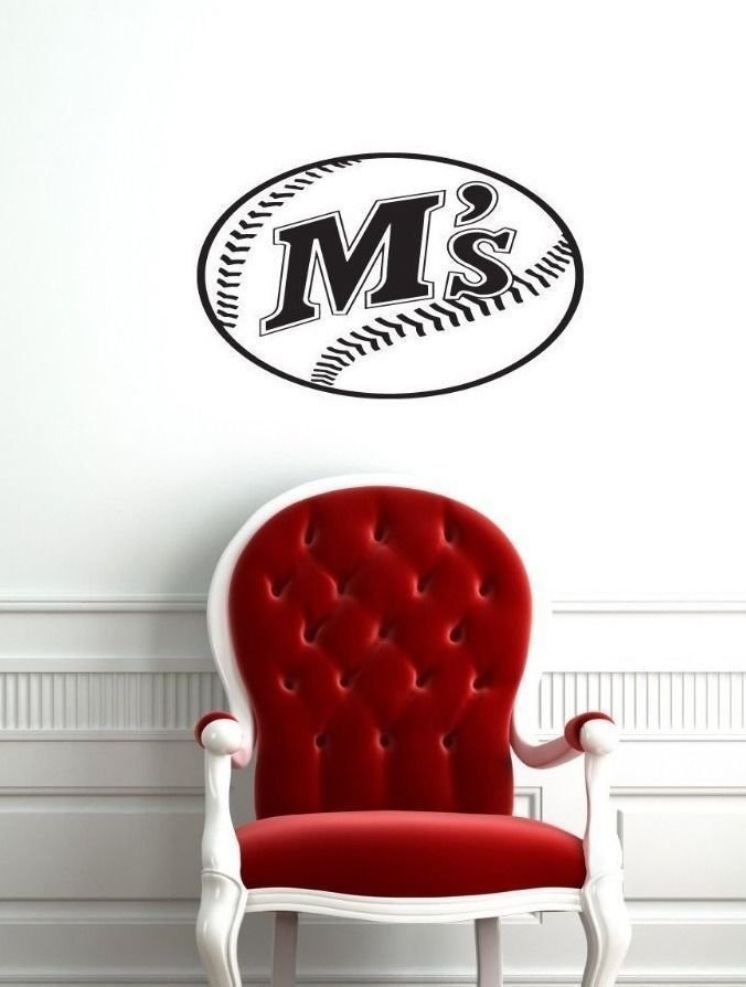 Wall Sticker Decal American Baseball MLB Team Logo Seattle Mariners Gm0978