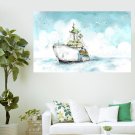 Sea Ship Reproduction Art Full Color Wall Decal Sticker AN-568 FRST