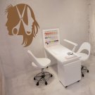 Beauty salon hairdressing scissors hairstyle Stylish Wall Art Sticker Decal 8754