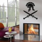 Wall Decor Vinyl Decal Sticker Warrior Helmet and Swords tz2134