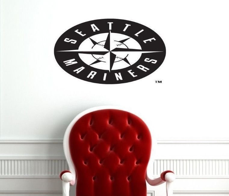 Wall Sticker Decal American Baseball MLB Team Logo Seattle Mariners Gm0973