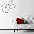 Wall Decor Vinyl Decal Sticker  SLEEP MONTH CAP STARS DA634