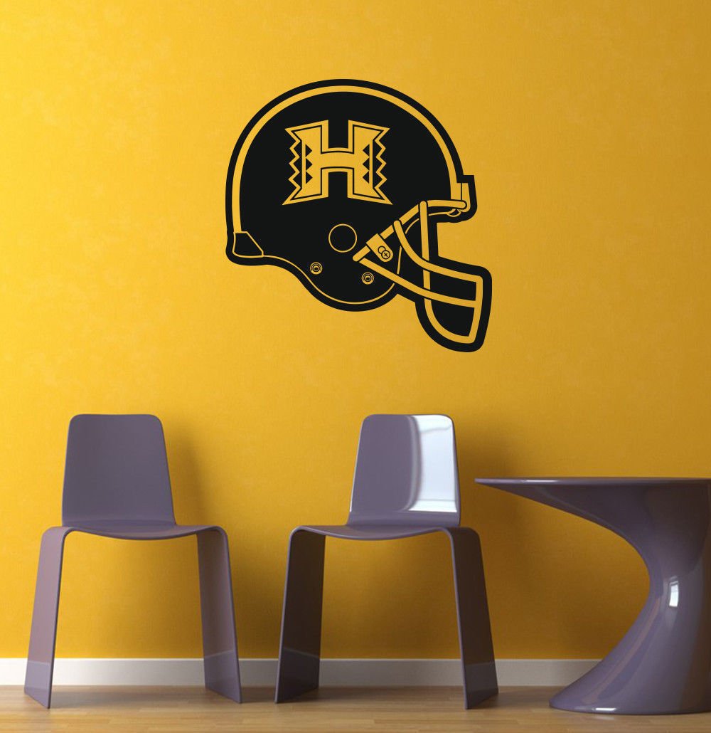 NCAA Wall Mural Vinyl Sticker GYM SPORTS LOGO TEAM H BLACK HELMET DA2824