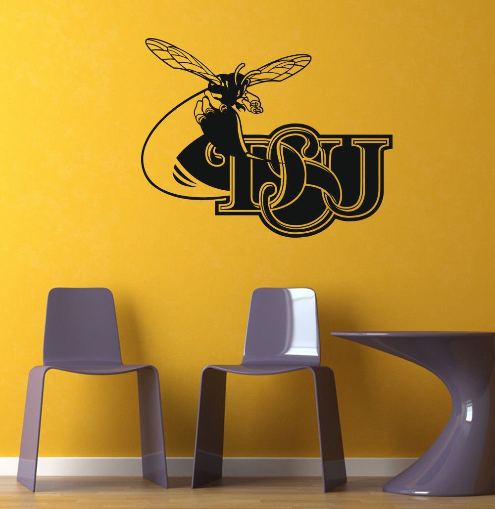 NCAA Wall Mural Vinyl Sticker GYM SPORTS LOGO EMBLEM TEAM DSU BLACK DA2802