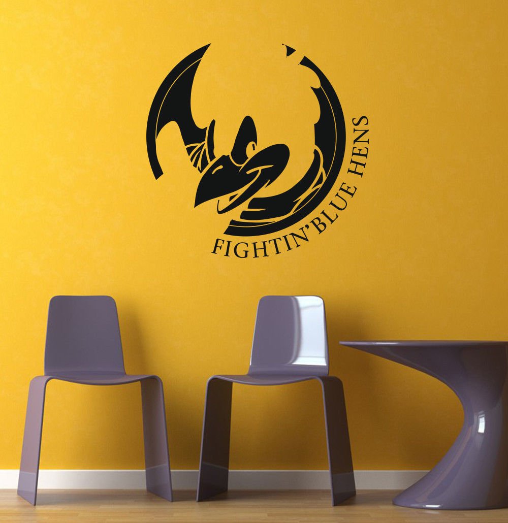 NCAA Wall Mural Vinyl Sticker GYM SPORTS LOGO EMBLEM FIGHTIN' BLUE HENS DA2803