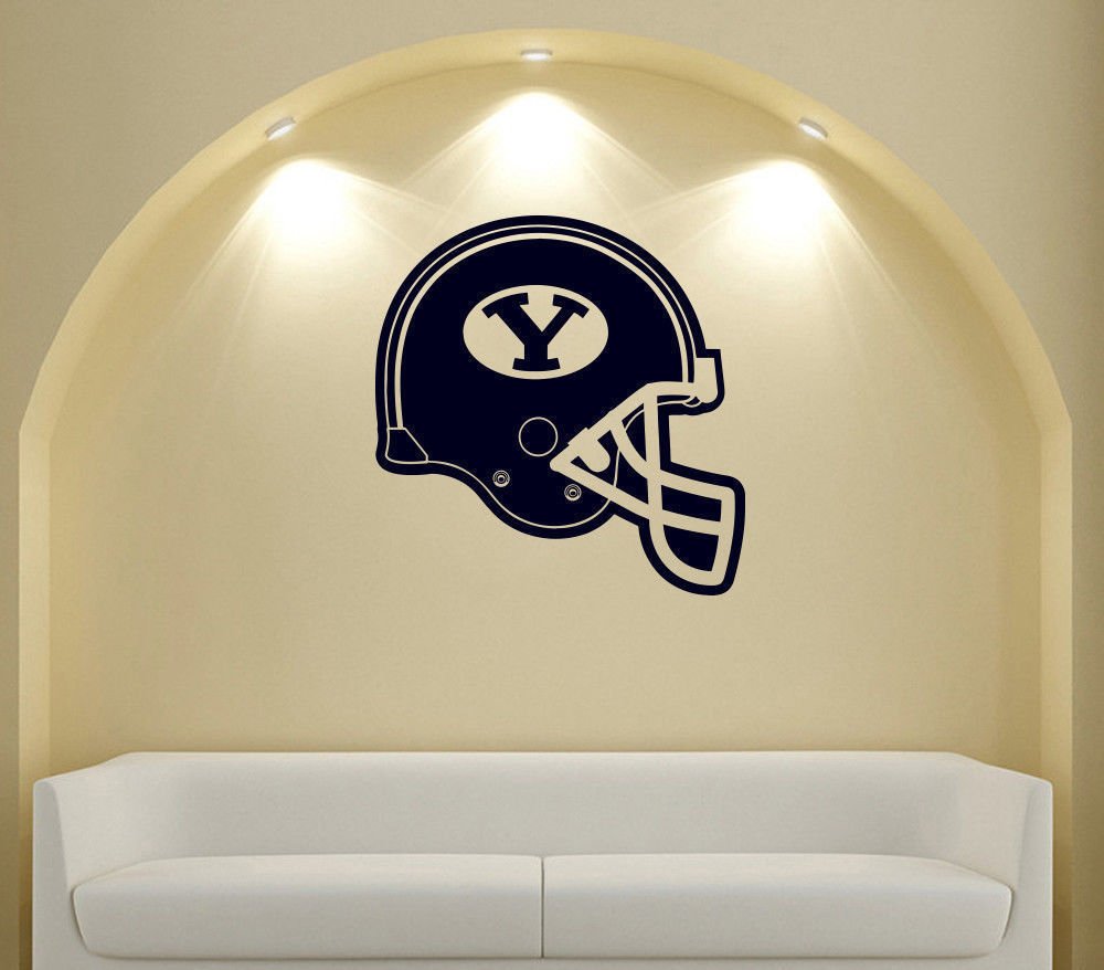 NCAA Wall Mural Vinyl Sticker GYM SHOP OF SPORTS HELMET LOGO Y DA2664
